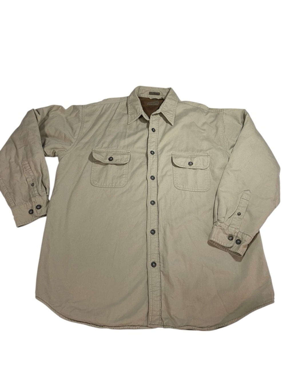 St. John's Bay Fleece-Lined Jacket in Brown and Tan X-Large
